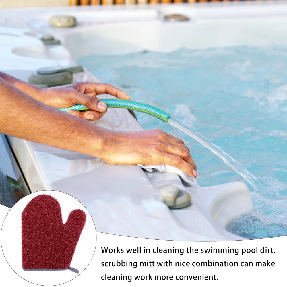 

Cleaning Glove for Swimming Pool Hot Tub Spa Tub Scrubbing Mitt Cleaner