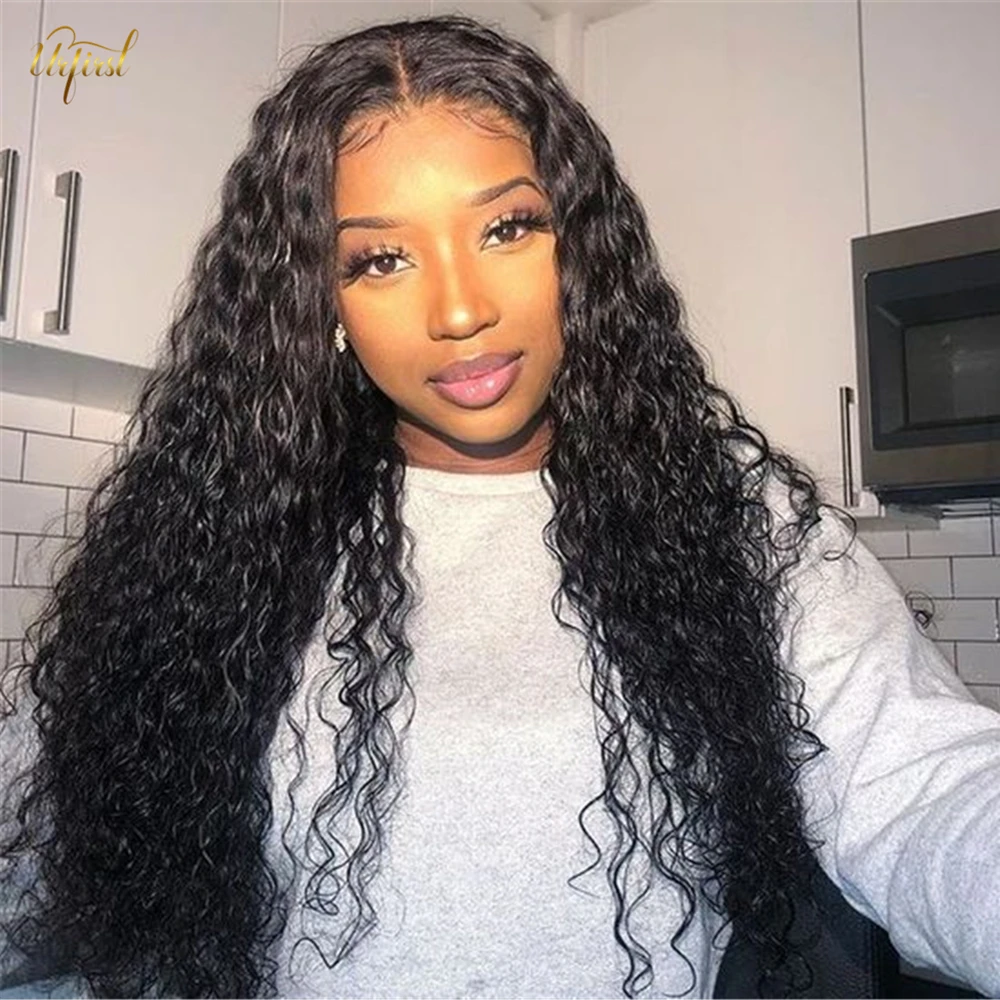 

Water Wave Lace Front Wig Brazilian 13x4 Transparent Deep Wave Lace Frontal Remy Lace Front Human Hair Wigs For Black Women