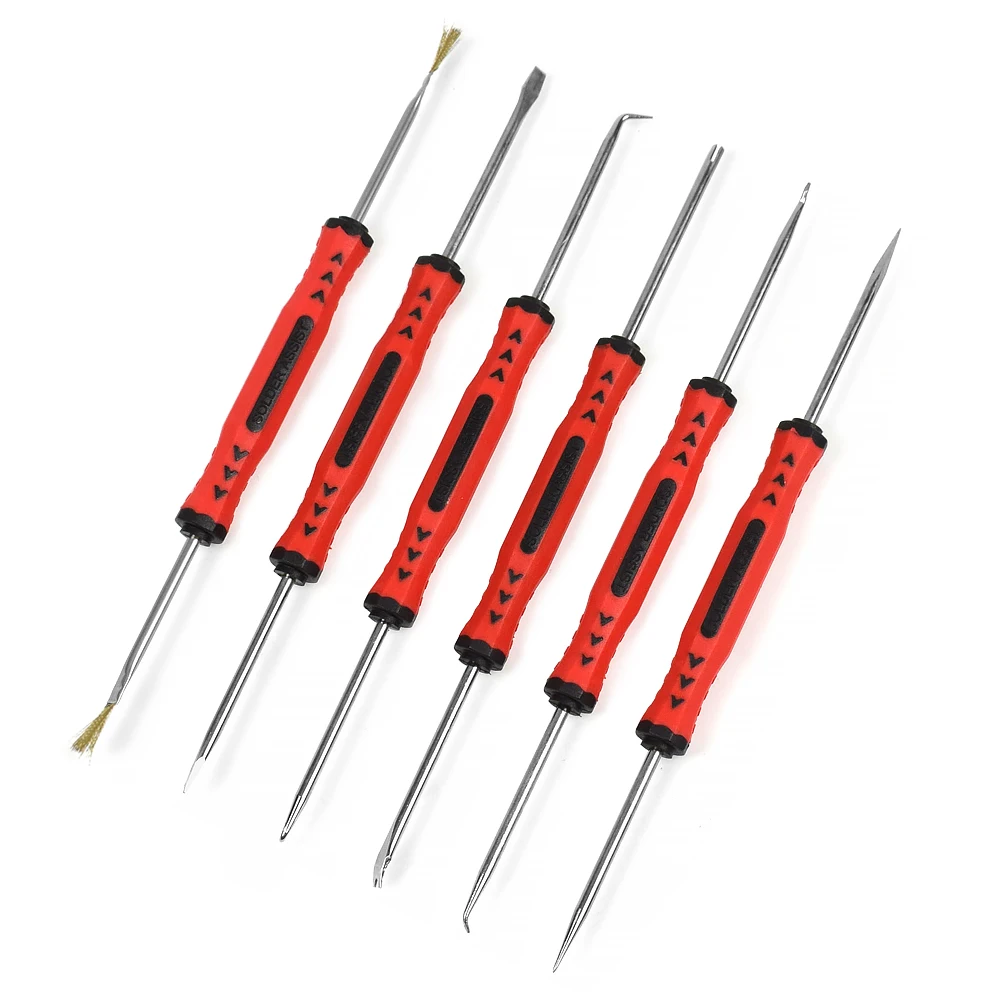 

NEWACALOX 6pcs/set Solder Assist Hand Tool Precision Components Soldering Grinding Cleaning Welding Assembly Kit Repair Tool