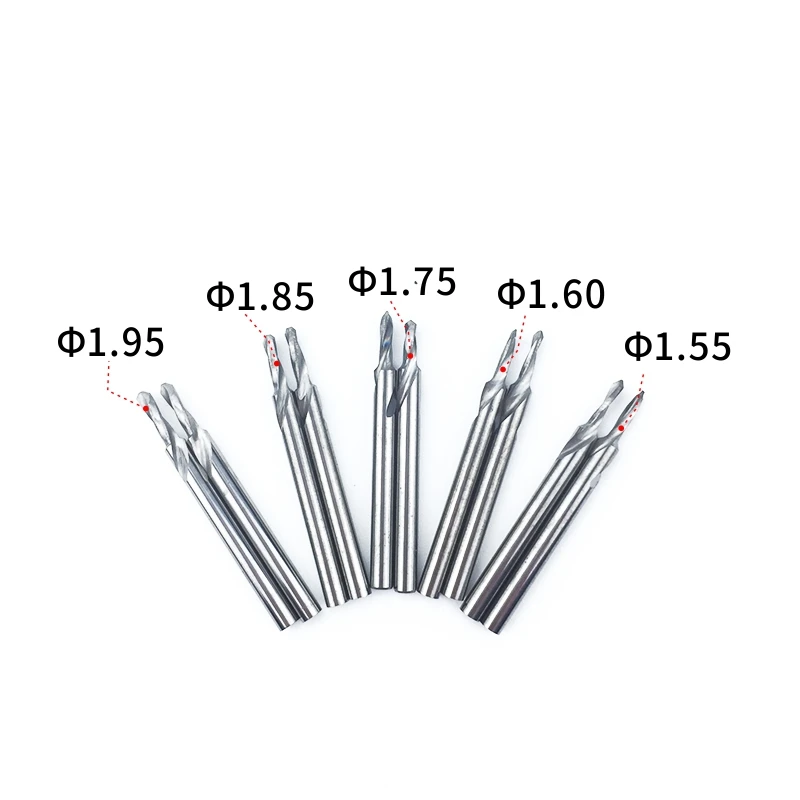 

2pcs Dental Lab Tungsten Steel Carbide drill bur Pin Planter Aiguille Use In Lab Pindex 5 sizes
