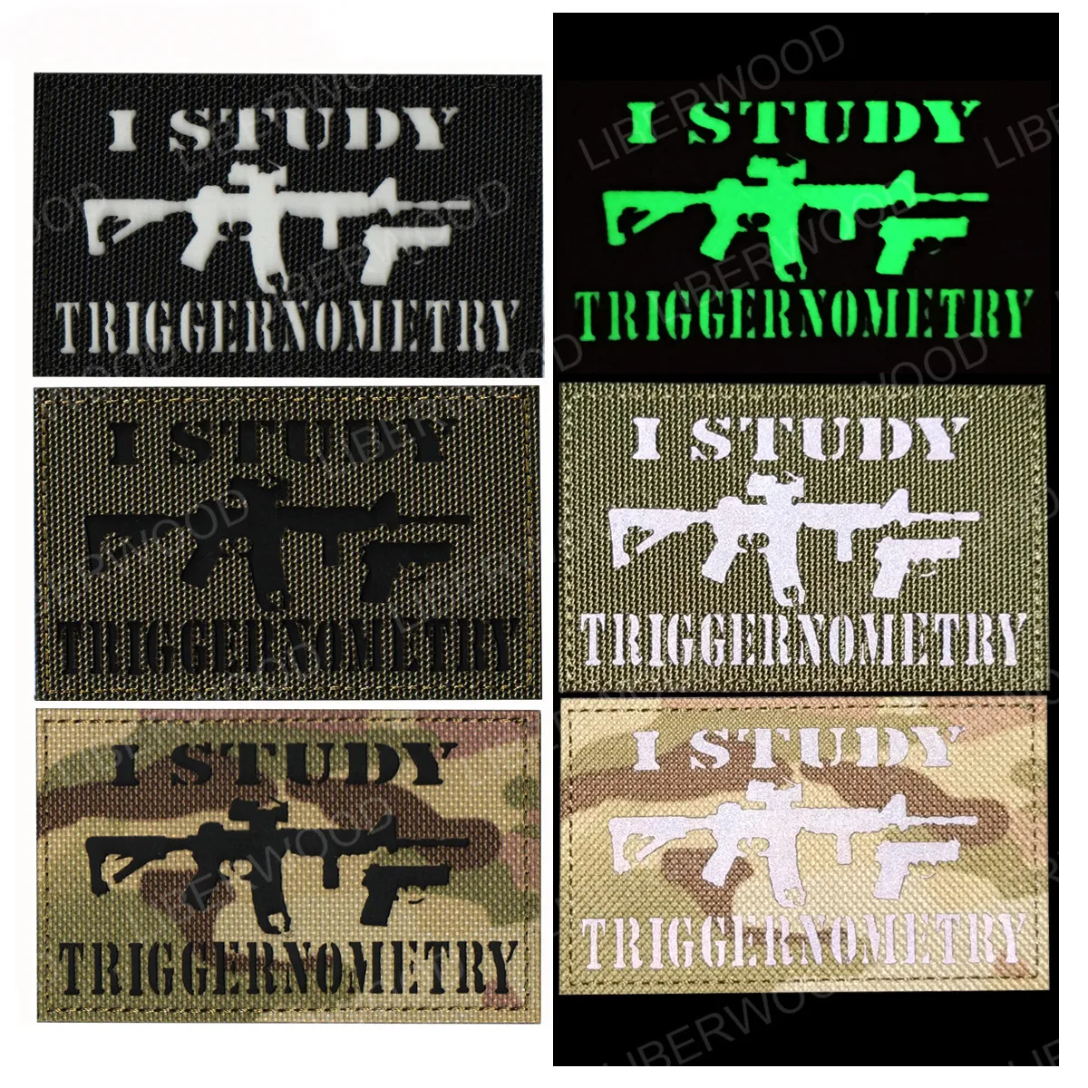 I Study Triggernometry Funny AK47 патчи для пистолета Светоотражающие ИК нашивки значок