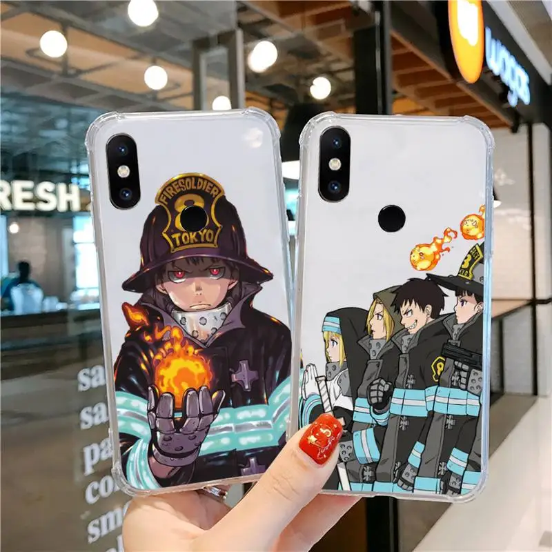 

Tamaki Fire Force anime Phone Case Transparent for Xiaomi cc max mix note 3 2 6 8 5 10 11 9 10 play x s se lite pro