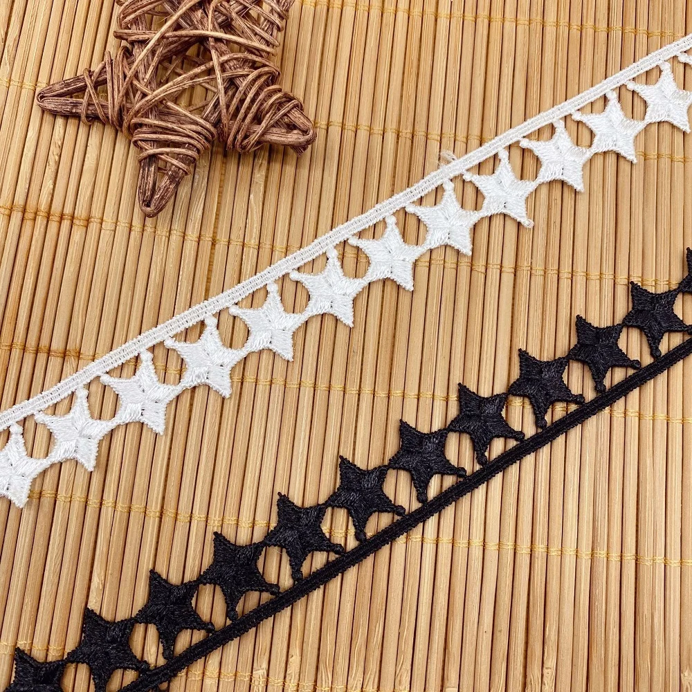 

Lace Polyester Silk Unilateral Star Small Barcode Width 2cm Accessories Lace Water Soluble Clothing Apparel