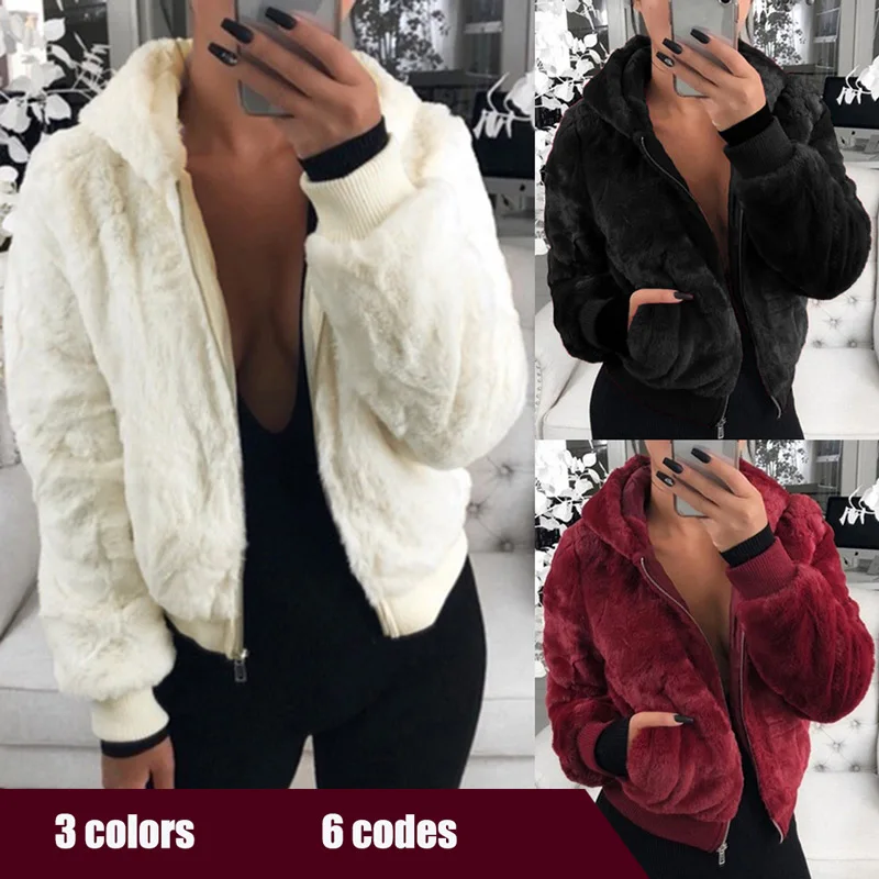 Теплое меховое пальто с капюшоном женские куртки верхняя одежда 2021 однотонные