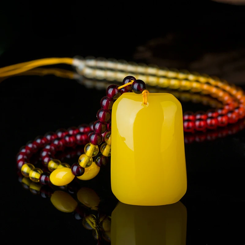 Куриное масло медовый воск ничего брендовый кулон янтарная подвеска капелька