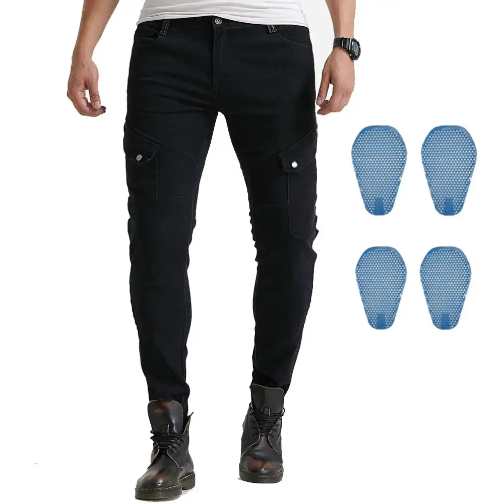 Мужские женские мужские мотоциклетные джинсы для езды на мотоцикле защитные