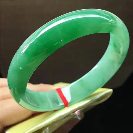 

Natural Burmese Jadeite 54mm-61mm Green Bracelet Elegant Women's Bracelet Jewelry Send Mom to Girlfriend