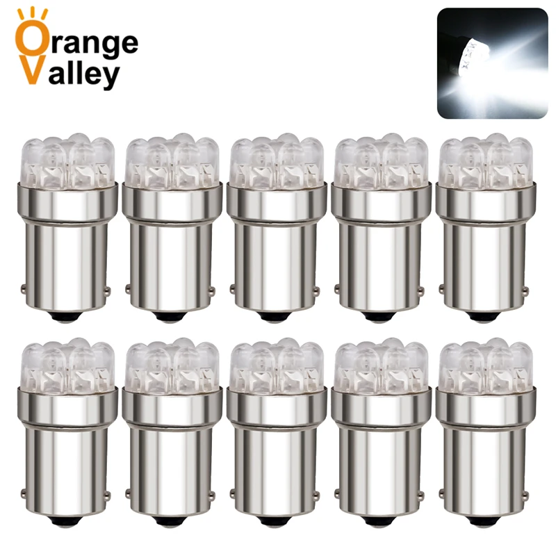10 шт. сигнальная лампа P21w Led Ba15s 1156 Py21w 1157 Bay15d P21/5w поворотный стоп сигнал резервный свет 12V 24V|Сигнальная лампа| |