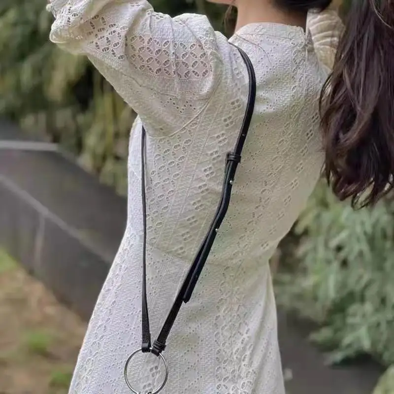 

New French small V-neck high waist bubble sleeve dress xxwm-2620 in spring and summer of 2021