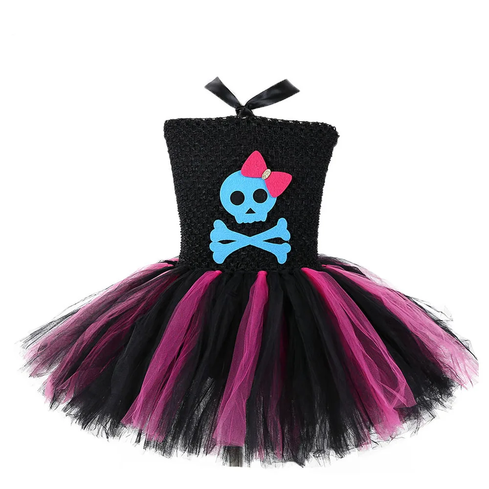 Самая популярная Пурим рок звезда платье-пачка для девочек черный ярко-розовый