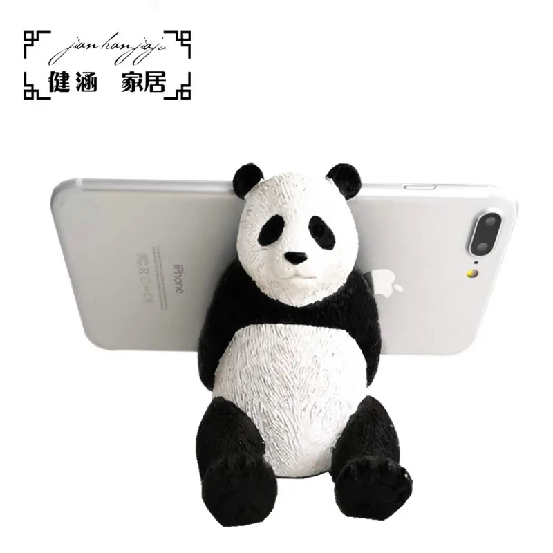

Creative Panda Mobile Phone Flat Bracket Resin Technology Mobile Phone Rack Display