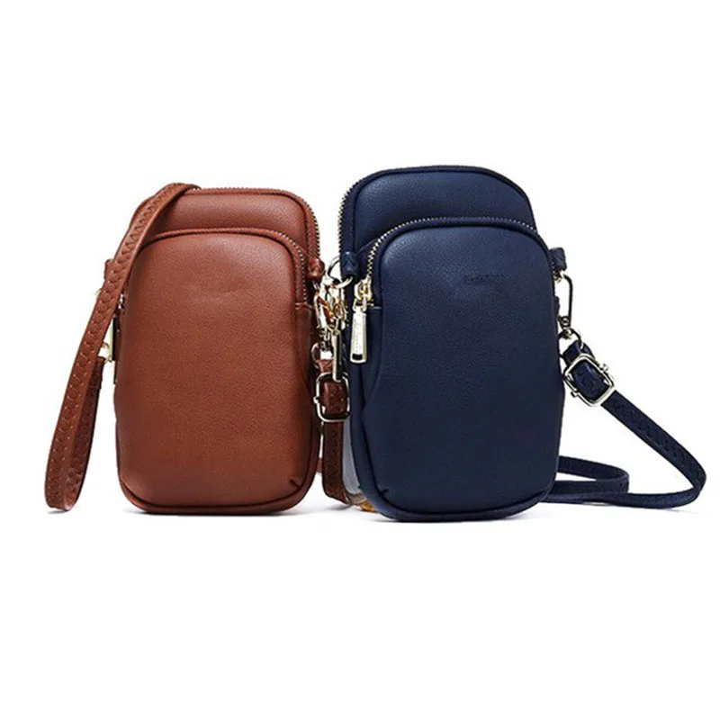 

Fashion Women Bag Casual Solid Single Shoulder Lightweight Triple Compartment Cellphone Crossbody Bag Lady Messenger Bag