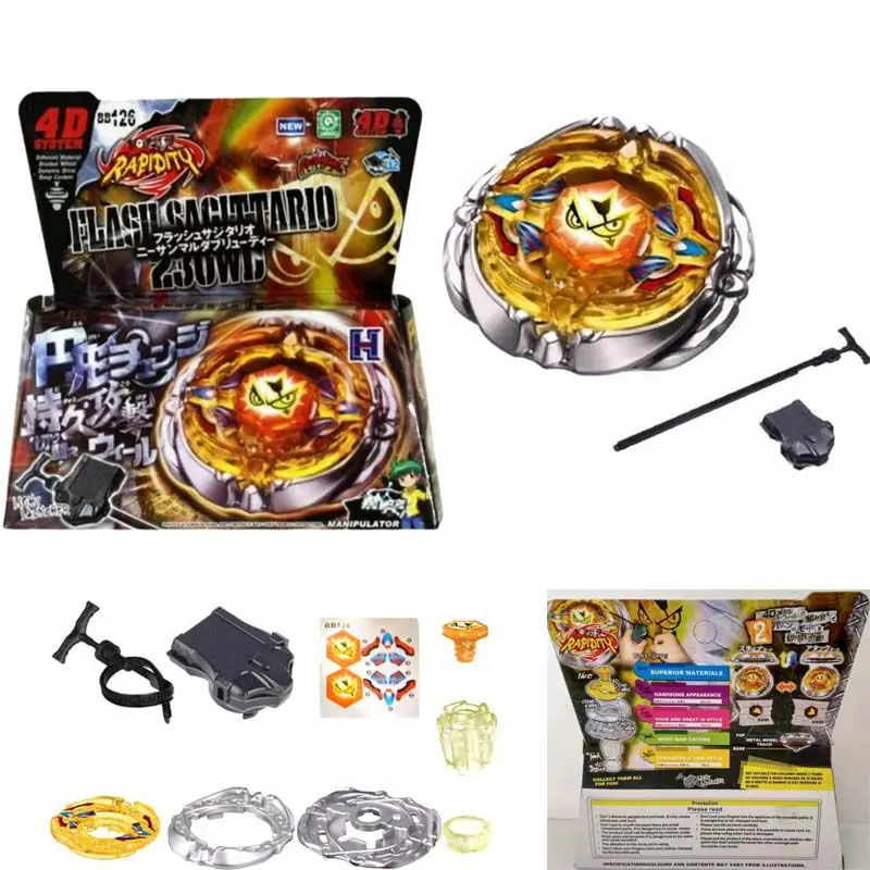 

Burst BB126 Flash Sagittario 230WD вращающийся топ с пусковым устройством, игрушки Turbo Metal Fusion, борьба с гироскопом, игрушки для мальчиков