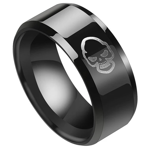 Visisap Скелет крест Лев черный Нержавеющая сталь кольца для мужчин Для женщин