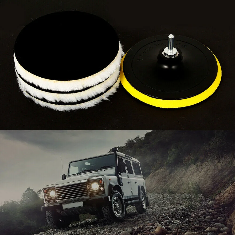 

Вращающаяся полировальная Подушка Мягкая W/ Drill Adapter Wheel белая шерсть 5 шт./компл. подробная работа