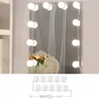 261014 шт. Светодиодный лампа светильник 3 вида цветов затемнения зеркало с подсветкой LED лампа USB 5V косметическое зеркало для макияжа светильник для макияж зеркало гардеробная Ванная комната новый