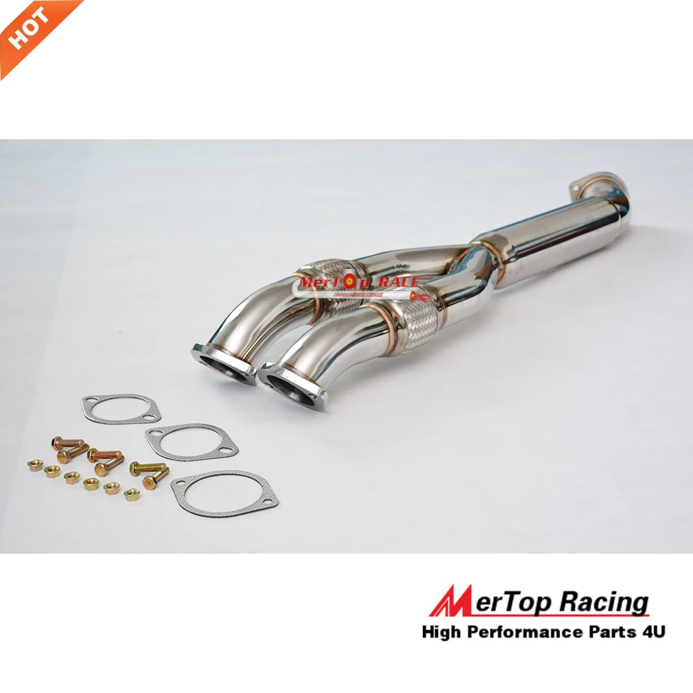 Mertop Racing Stainless Steel 3.0'' (76mm) G T R GT-R R35 Y Pipe Down 2009-2015 | Автомобили и мотоциклы
