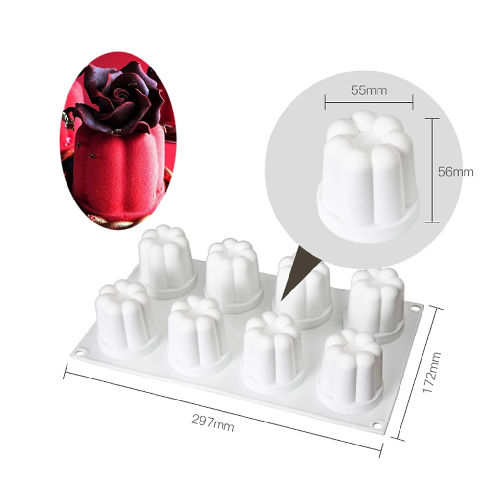 Форма цветка мусс форма для торта силиконовые инструменты украшения шоколадные