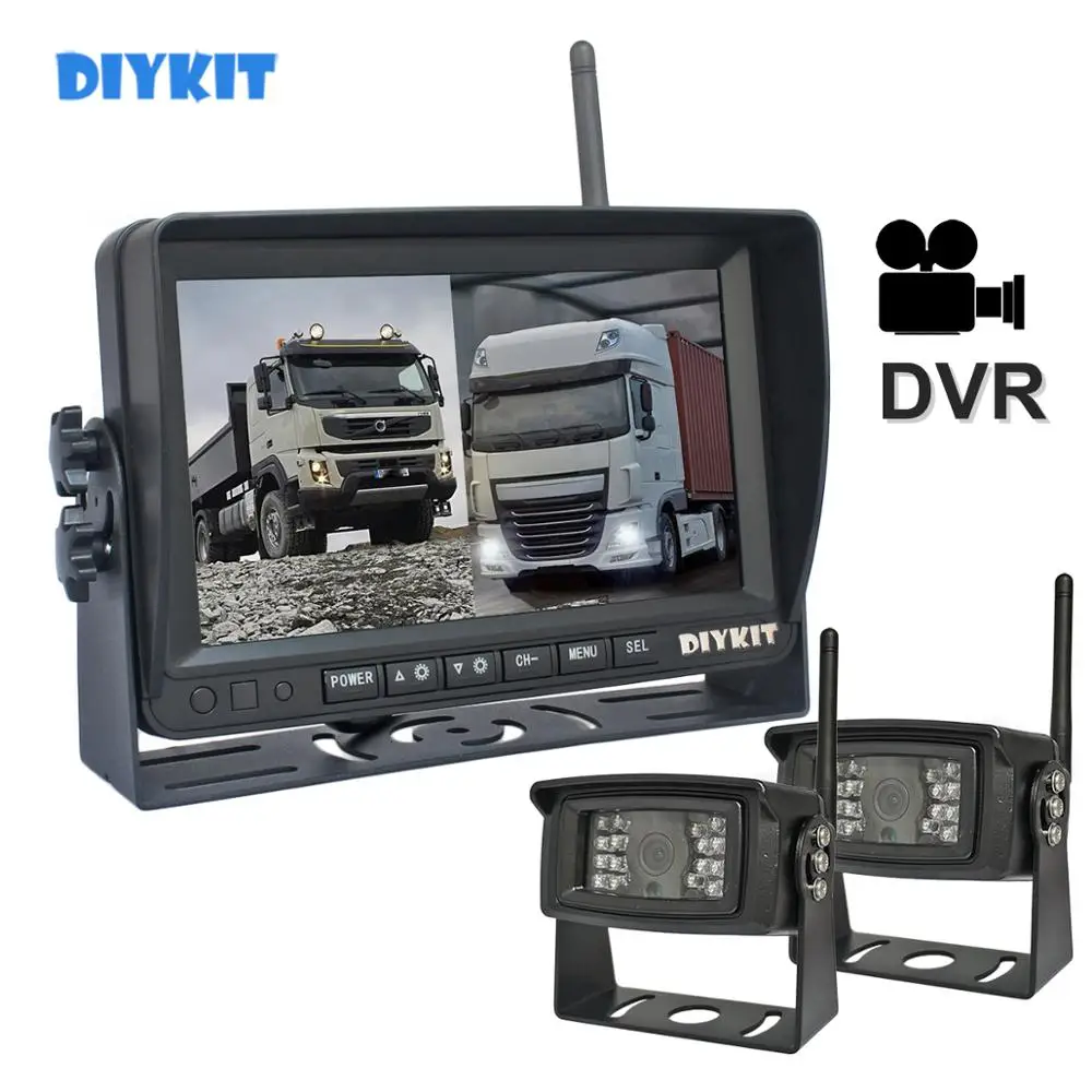 DIYKIT 7 &quotAHD беспроводной грузовик DVR монитор 1280x720 HD ночное видение - Цена: 4 620,22 - 27 501,45 руб.