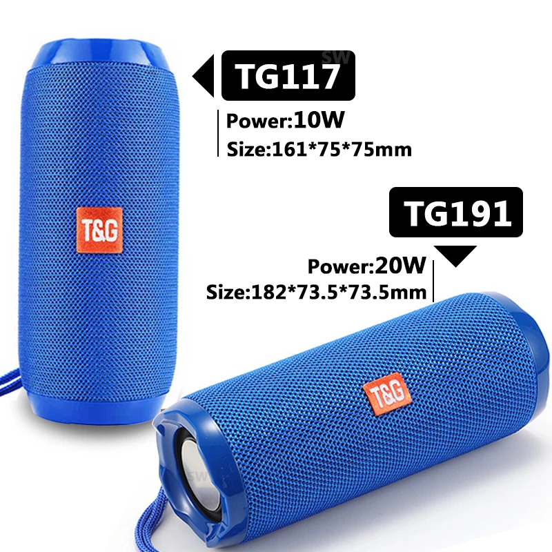 Портативная Bluetooth Колонка TG117 TG191 беспроводная уличная колонка с басами