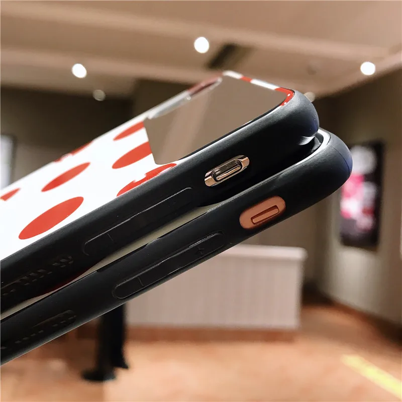 Роскошный косметический зеркальный чехол для iPhone X XR XS MAX 7 8 Plus TPU + PC задняя крышка