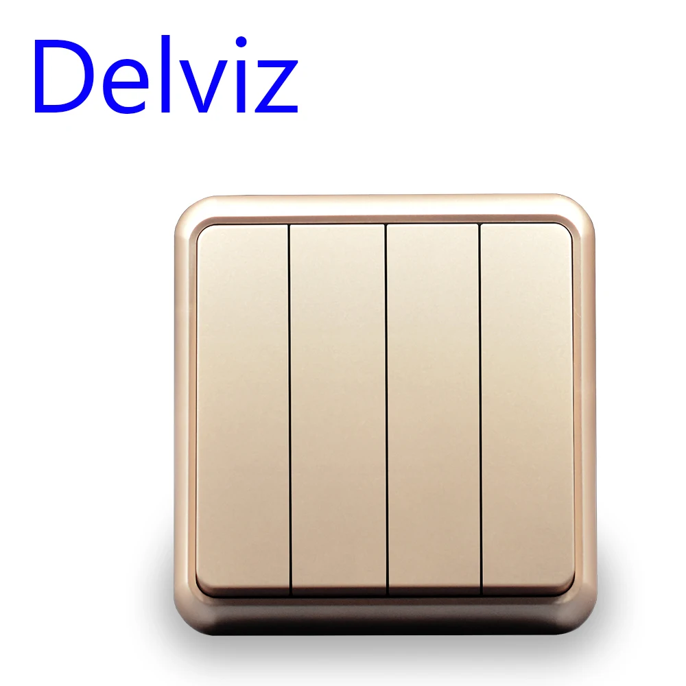 Универсальная Золотая панель переключателя подходит для жилых магазинов отелей