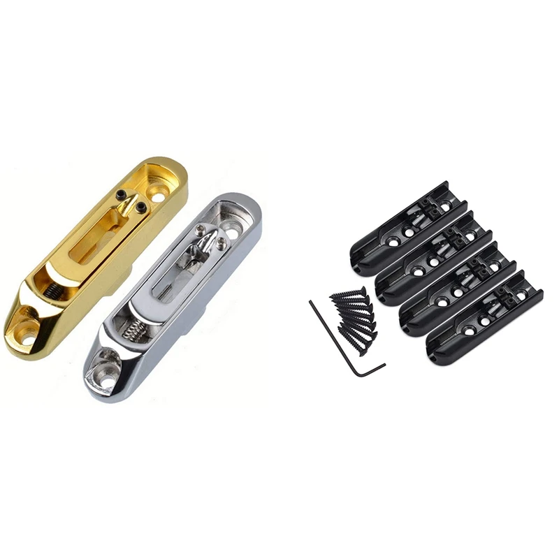 

4Sets Single String Guitar Bridge for Electric Bass Guitars Parts Replacement