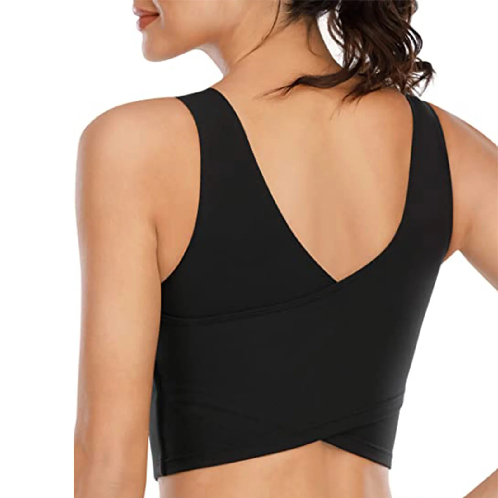 

Fashion Women Sleeveless Casual Sports Yoga Solid VestTops Seamless Embroidery Bralette Erotic Lingerie Plus Size Transparent