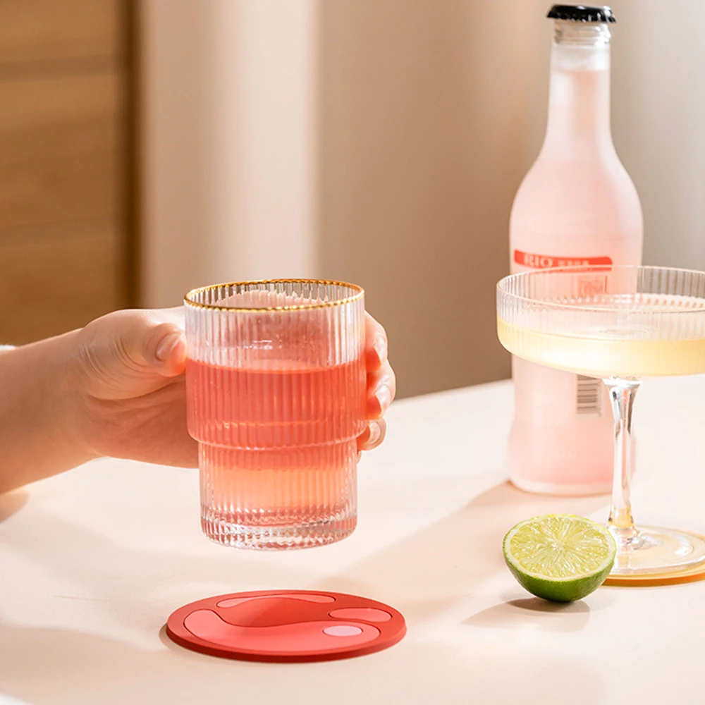 

8 pieces/set Round heat-resistant silicone mat drink coaster,simulation hamburger coaster non-slip mat kitchen accessories