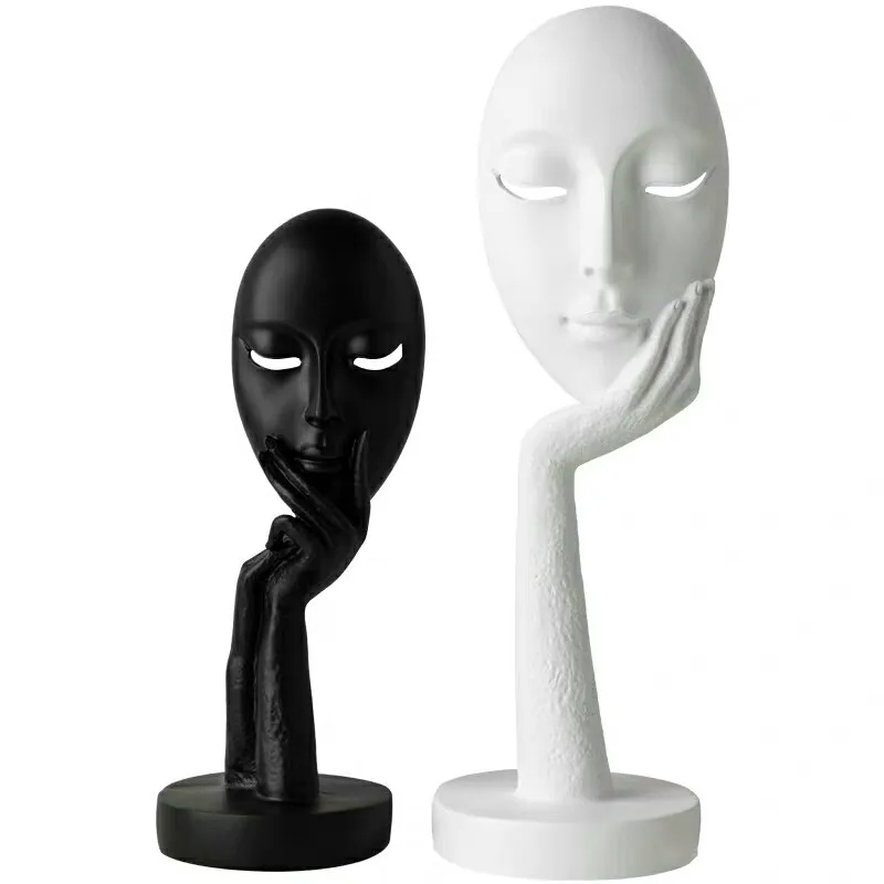 

Face Family Figurines Lovely 1 pair Ornament Home Decorations Creative Crafts Home Decor Accessories Face Statue Wedding Gift