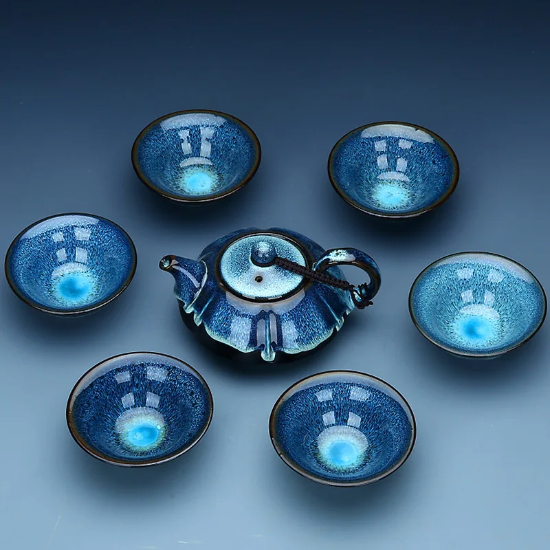Фарфоровый керамический чайный набор Jingdezhen 7 шт./компл. китайская чайная чашка