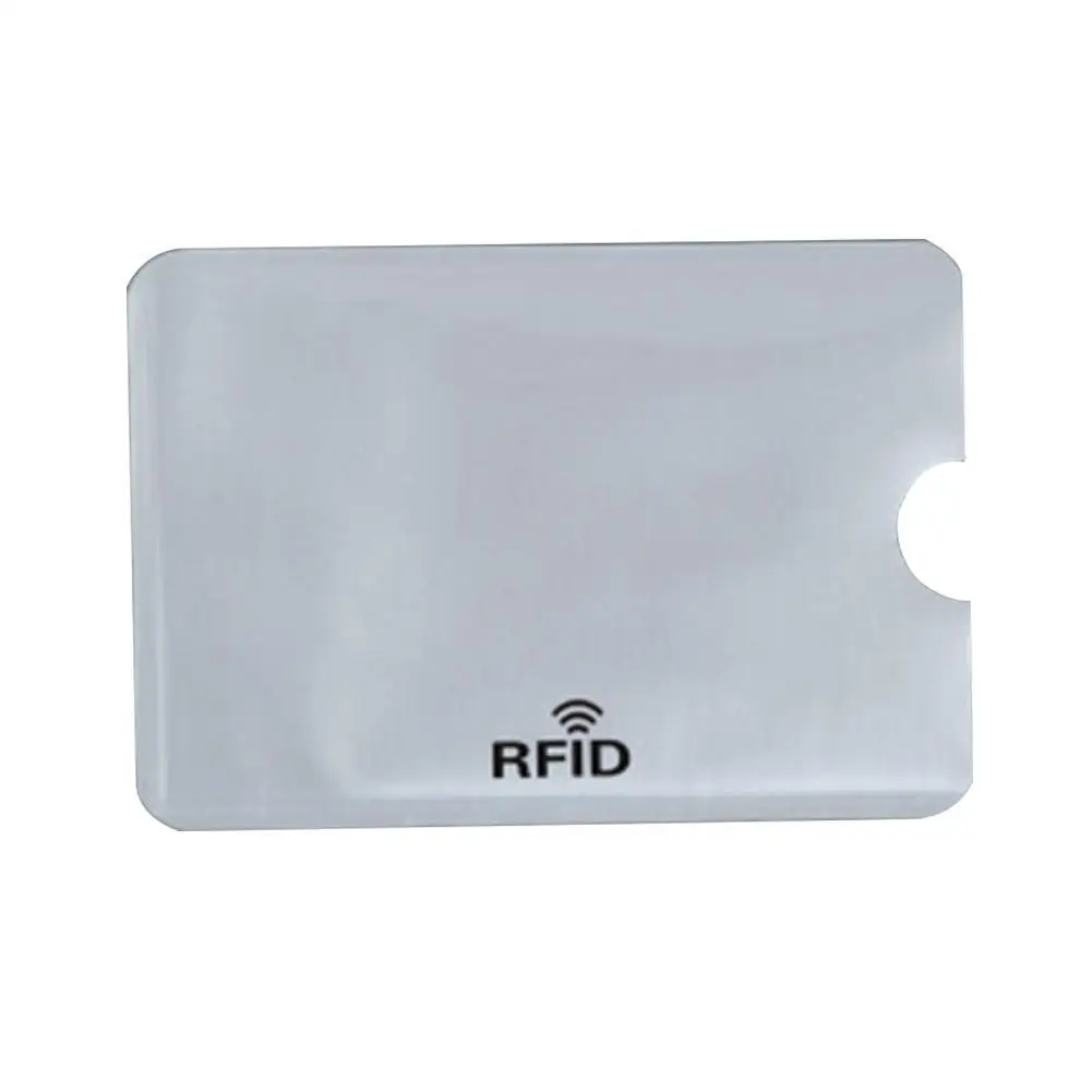 

5PCS Small White Anti Rfid Wallet Bank Credit Card Metal Card Holder Aluminum NFC Protection Foil ID Cover Case H8V0
