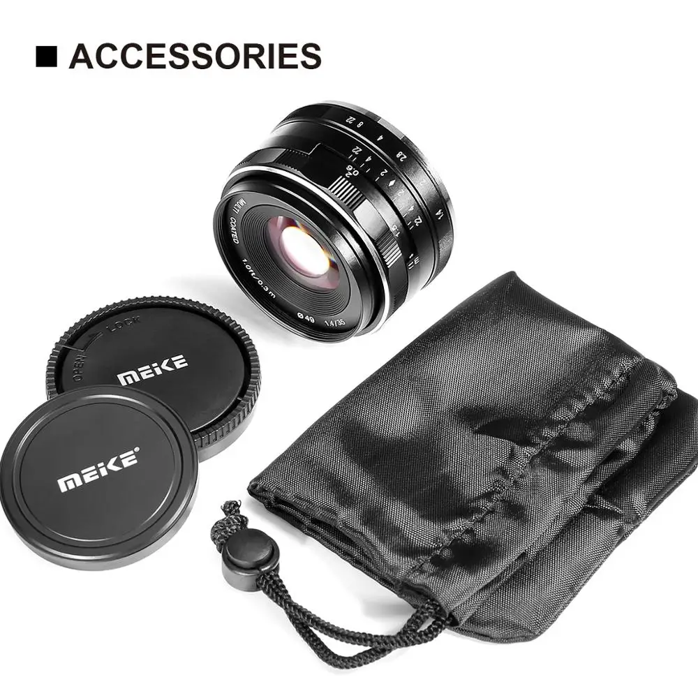Meike MK-35-1.4 35 мм f1.4 ручная фокусировка Большая диафрагма объектива APS-C для Fujifilm XT100/XT3/XE2/XE2s/XE3/XE1/X30/X70/XT2/XA1/XPro1