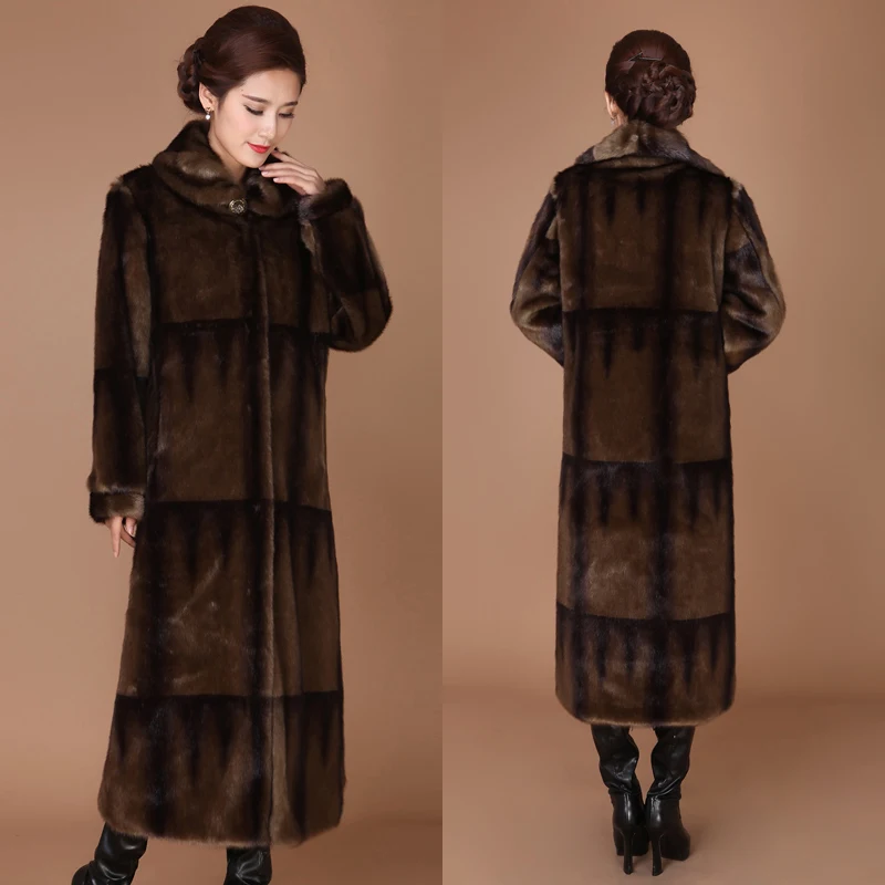 

Faux Fur Coat Plus Size Long Winter Coat Women Clothes 2020 Women's Jackets Coats Womens Clothing Casaco Feminino KJ282