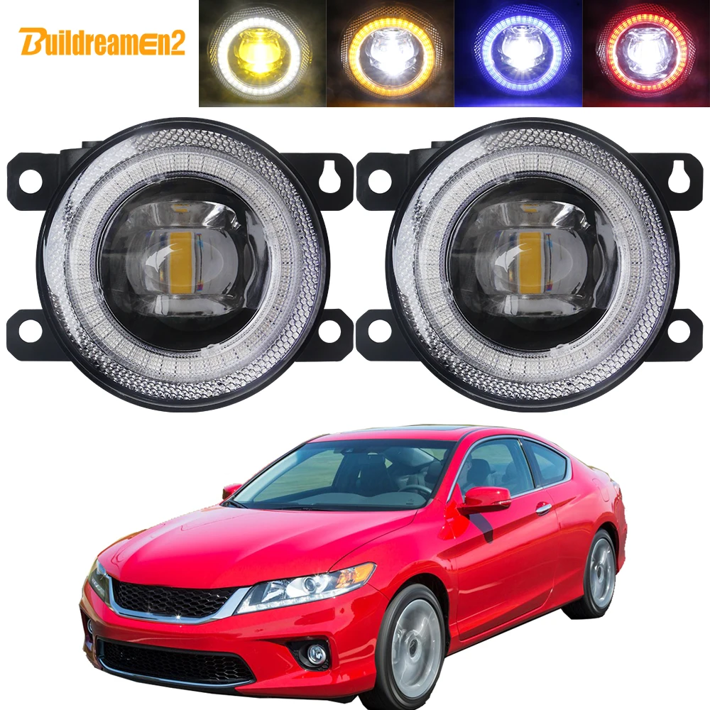 

2in1 Противотуманные фары Дневные Фары Светильник в сборе светодиодный Ангел глаз Дневной ходовой огонь DRL 30 Вт 8000LM 12V Высокая яркость для Honda ...