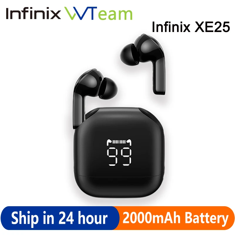 Глобальная версия Infinix XE25 TWS настоящие беспроводные Bluetooth наушники 60 мс низкая