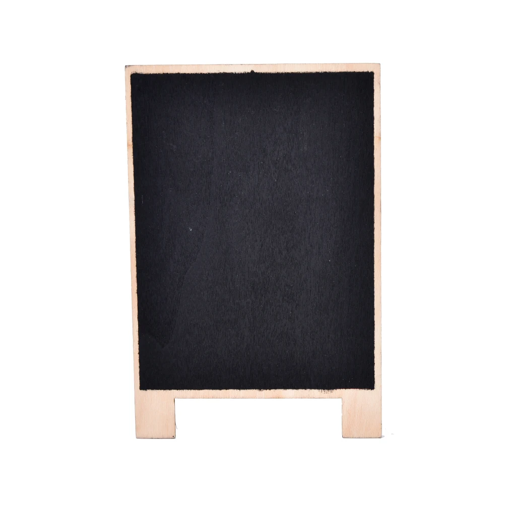 

14*9cm Wooden Mini Blackboard Wood Base Stand Rustic Style Tabletop Chalkboard Small Sign Name Card