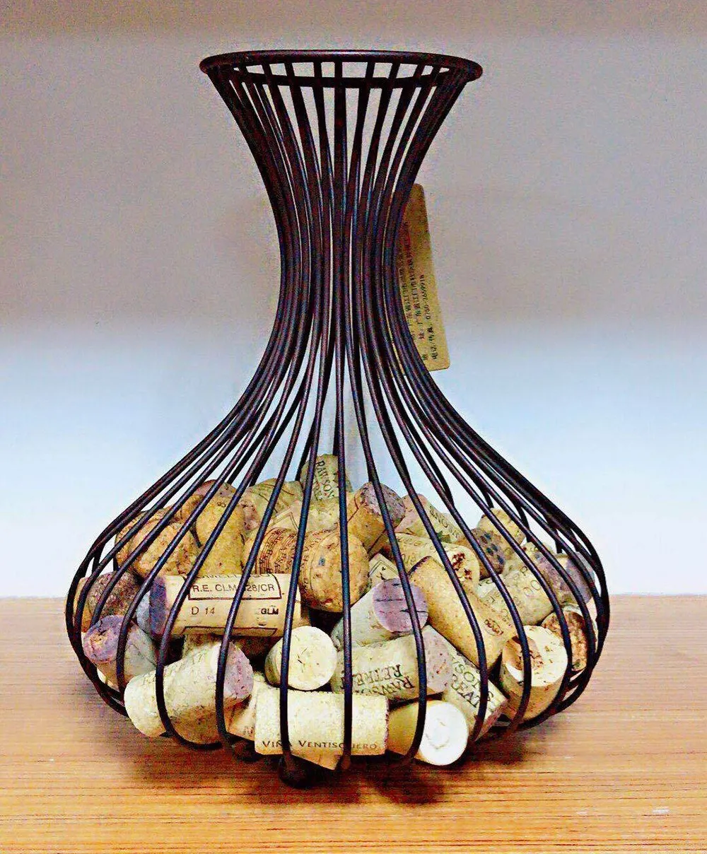 Бутылка для хранения винной пробки держатель стеклянный пробковый вина