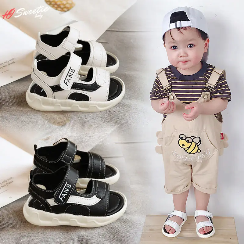 Baby Boys Girls Sandals Kids Fashion Anti-slip Shoes Children Soft Sole Hook Loop Girl Summer Sandals