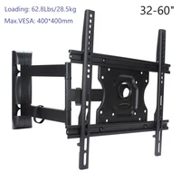 full motion tv wall mount fit for 32 60 inch tvs dual articulating arm tilt swivel bracket tv support led lcd monitor mount p400