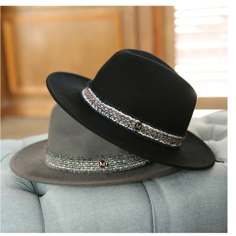Зимняя 100% шерстяная Женская и мужская шляпа-федора лучшая джазовая шляпа