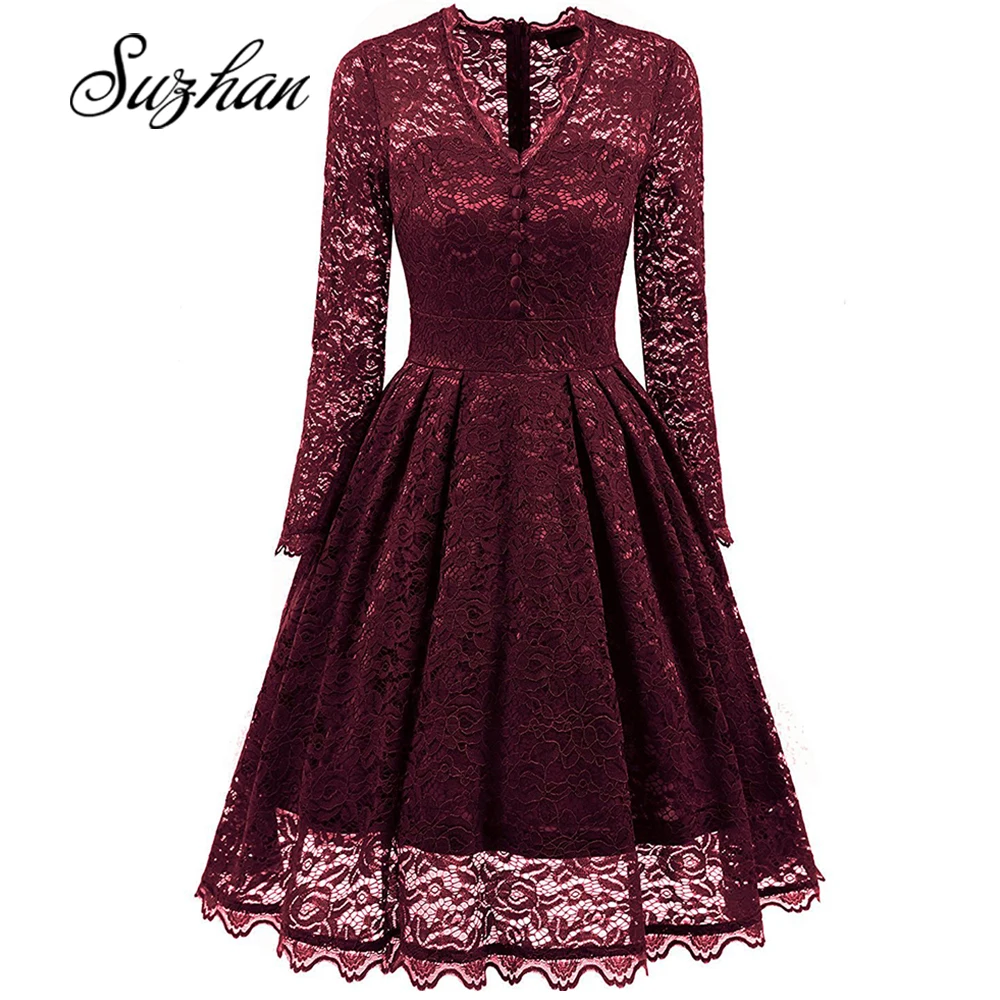 Suzhan женское платье сексуальное половина рукава с вырезом лодочкой халат Ретро