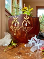 handmade luna moths earrings hypoallergenic bug jewelry earrings