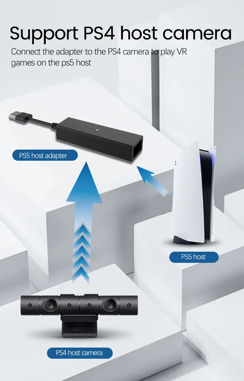 Портативный USB 3 0 PS VR к PS5 переходник для кабеля разъем мини-адаптер камеры Playstation 5