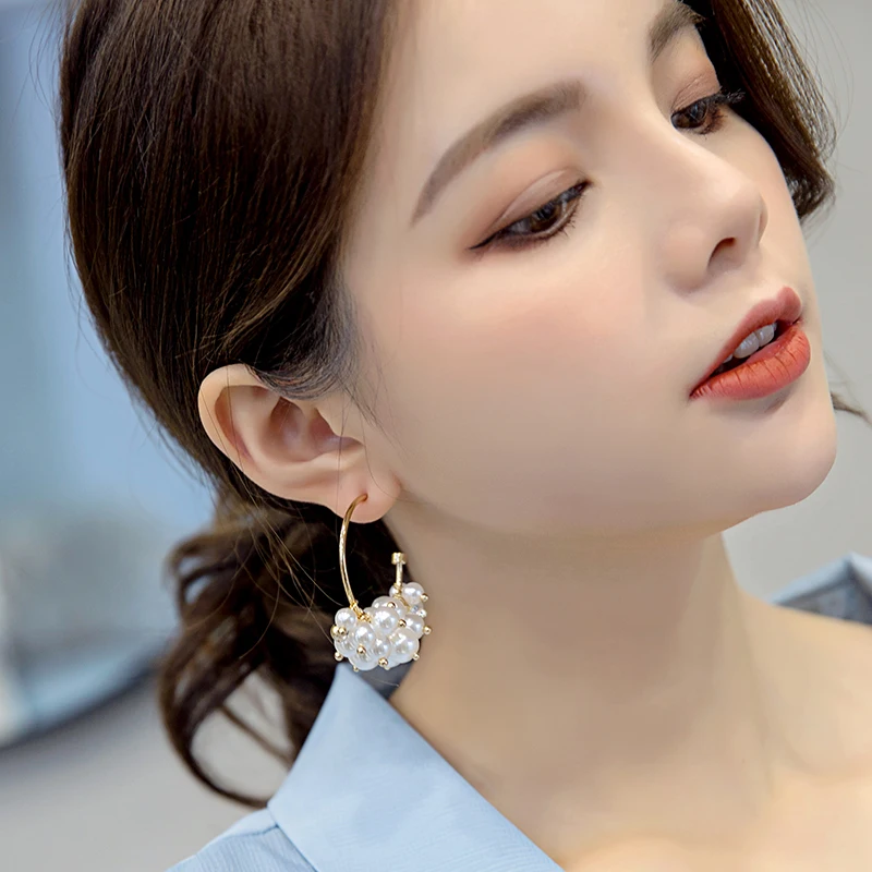 Xinwei оптовая продажа Новые серьги ретро темперамент искусственный жемчуг