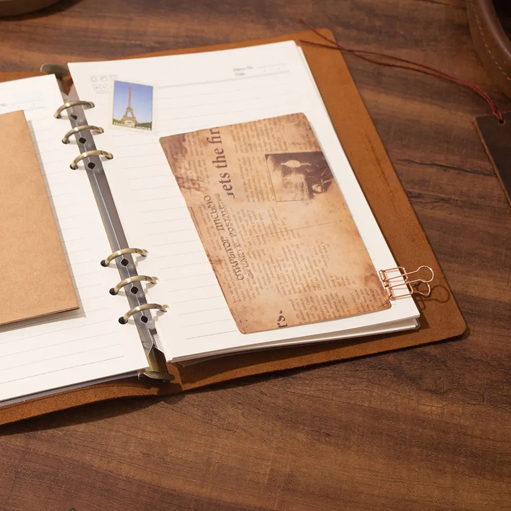 Особый подарок кольцо путешественник А5 блокнот дневник из кожи Крейзи воловья