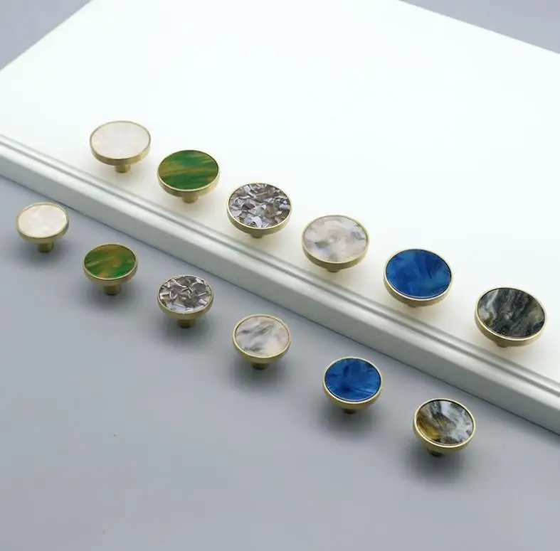 LCH в скандинавском стиле твердая латунь инкрустированная синий розовый черный