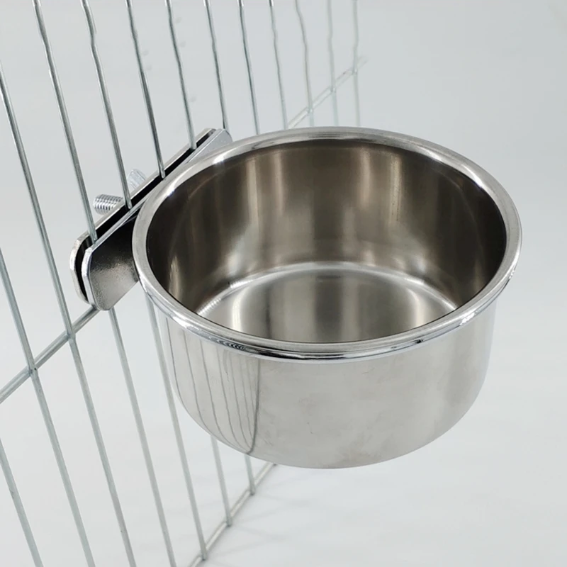 

Hanging Cage Bowl for Pet Birds Anti-turnover Stainless Steel Feeding Food Drinking Feeder Dish Cup for Parrot Parakeet Lovebird