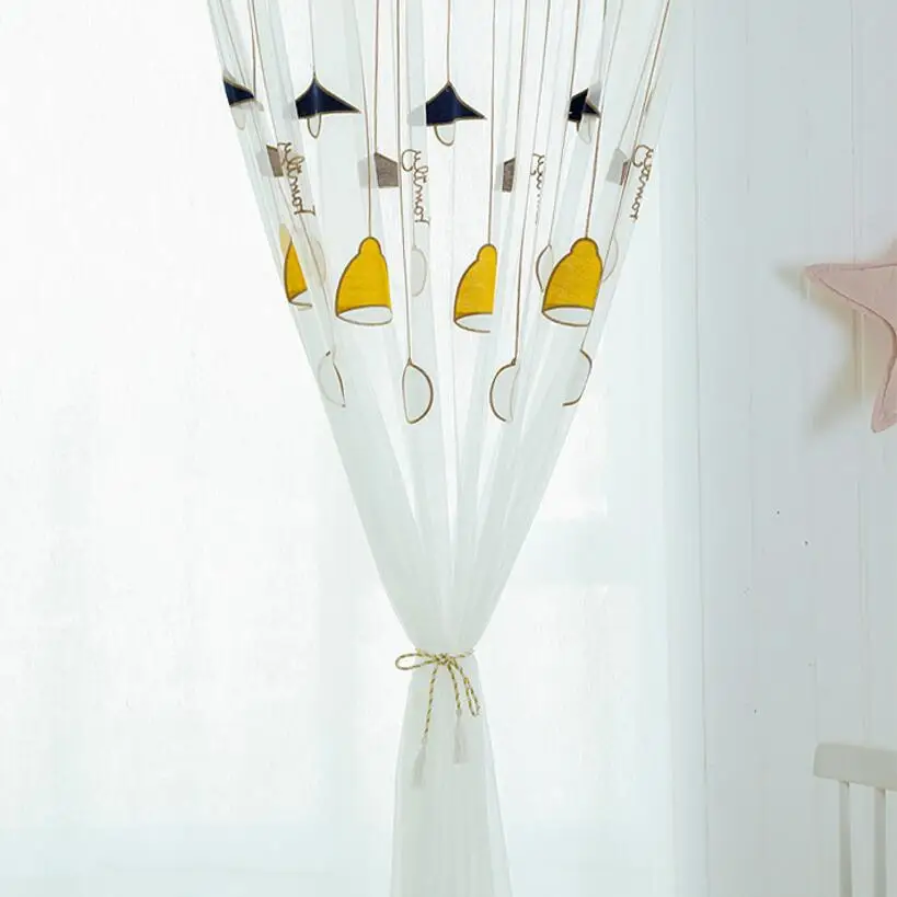 Оконная занавеска дизайнерская Люстра для детской комнаты мультяшная Корейская