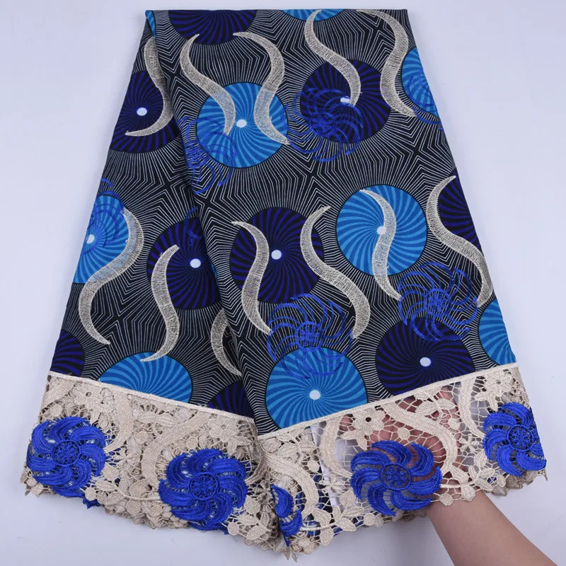 Африканская кружевная ткань высокое качество вышитая Вощеная 2019 нигерийский